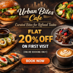 Urban Bites Cafe special offer poster